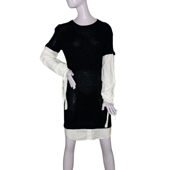 Devlin Black Twofer Layered Sweater Dress Long Sleeve Size XS - Picture 2 of 8
